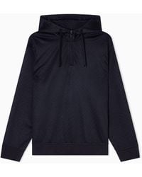 ARMANI EXCHANGE - Felpa Con Cappuccio Micro Texture - Lyst