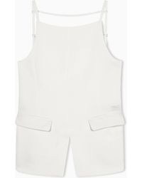 ARMANI EXCHANGE - Crepe Vest With Open Back - Lyst
