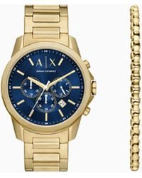 ARMANI EXCHANGE - Set Orologio E Bracciale Con Cronografo - Lyst
