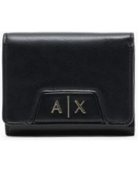 ARMANI EXCHANGE - Compact Wallet With Logo - Lyst