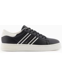 ARMANI EXCHANGE - Sneakers With Webbing And Rubber Sole - Lyst