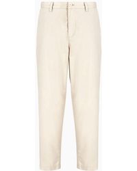 Armani Exchange - Chino Trousers In Cotton Gabardine - Lyst