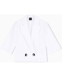 ARMANI EXCHANGE - Linen Twill Fabric Jacket - Lyst