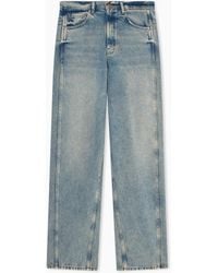 ARMANI EXCHANGE - Relaxed Fit Distressed Denim Pants - Lyst