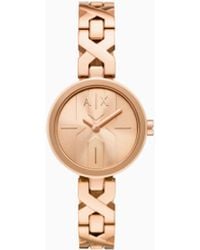 ARMANI EXCHANGE - Two-Hand Rose-Tone Stainless Steel Watch - Lyst
