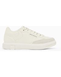ARMANI EXCHANGE - Sneakers With Suede Inserts And Tumbled Finish - Lyst