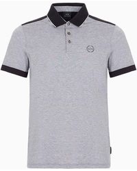 Armani Exchange - Cotton Piquet Polo Shirt - Lyst