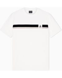 ARMANI EXCHANGE - Regular Fit T-Shirt With Contrasting Band And Logo - Lyst