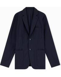 ARMANI EXCHANGE - Structured Wool Blend Casual Jacket - Lyst