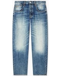 ARMANI EXCHANGE - Relaxed Fit Classic Wash Denim Jeans - Lyst