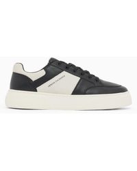 ARMANI EXCHANGE - Low-Top Sneaker Mit Wildledereinsätzen Und Schnürung - Lyst