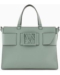 ARMANI EXCHANGE - Bolso Tote Grande Con Doble Asa Y Bandolera - Lyst