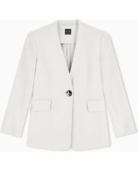ARMANI EXCHANGE - Linen Twill Fabric Jacket - Lyst