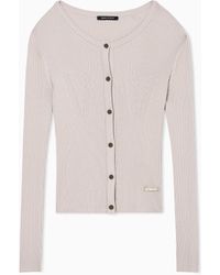 ARMANI EXCHANGE - Fitted Cardigan - Lyst