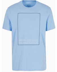 Armani Exchange - Regular Fit T-shirt In Asv Organic Cotton With Print - Lyst