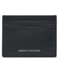 ARMANI EXCHANGE - Smooth Leather Cardholder With Multiple Slots And Logo - Lyst