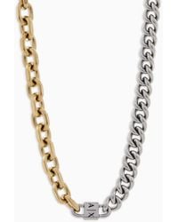 Armani Exchange - Two-tone Stainless Steel Chain Necklace - Lyst