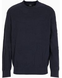 Armani Exchange - Crew-neck Sweater In Comb Cotton - Lyst