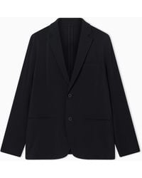 ARMANI EXCHANGE - Casual Stretch Lyocell Silk Effect Jacket - Lyst