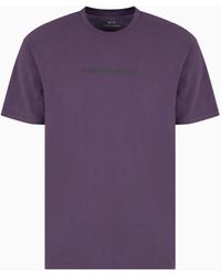 ARMANI EXCHANGE - Regular Fit T-Shirt With Logo Print On The Chest - Lyst