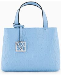 Armani Exchange - Small Shopper With Handles And Shoulder Strap - Lyst