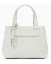 ARMANI EXCHANGE - Handbag With Allover Logo - Lyst