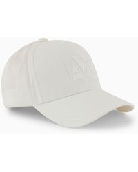 Armani Exchange - Hat With Visor With Tone-on-tone Logo - Lyst