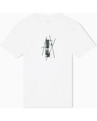 ARMANI EXCHANGE - Regular Fit Graphic Print T-Shirt - Lyst