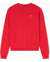 ARMANI EXCHANGE - Recycled Viscose Sweater With Horse Embroidery - Lyst