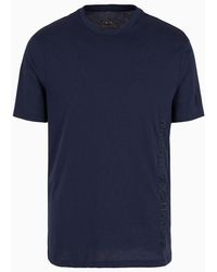 Armani Exchange - T-shirt Regular Fit In Cotone Organico Asv Con Stampa - Lyst