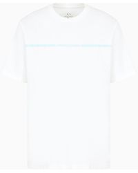 Armani Exchange - Regular Fit T-shirt With Logo Stripe - Lyst