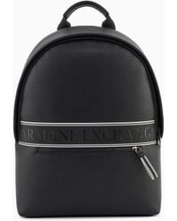 ARMANI EXCHANGE - Zaino Con Logo A Rilievo E Tasca Frontale Con Zip - Lyst