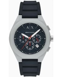 ARMANI EXCHANGE - Sync Chronograph Silicone Watch - Lyst