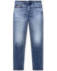 ARMANI EXCHANGE - Slim-Fit Five-Pocket Pants Denim Kurabo - Lyst
