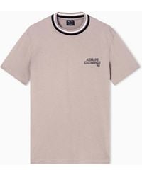 ARMANI EXCHANGE - Regular Fit T-Shirt With Contrasting Profile - Lyst
