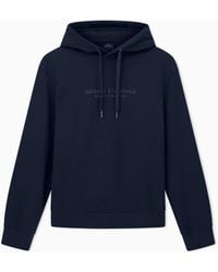 ARMANI EXCHANGE - Regular Fit French Terry Hoodie With A Logo Print Essential - Lyst
