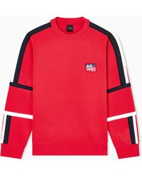 ARMANI EXCHANGE - Sweatshirt With Contrasting Bands - Lyst