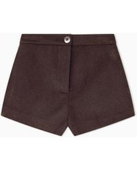 ARMANI EXCHANGE - Regular Fit Shorts Wool Blend - Lyst