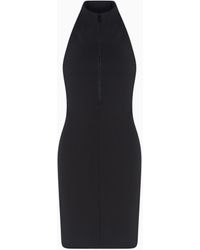 ARMANI EXCHANGE - Stretch-Jersey-Midikleid Mit Reißverschluss - Lyst