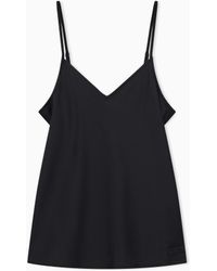 ARMANI EXCHANGE - Satin V-Neck Top - Lyst