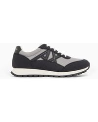 ARMANI EXCHANGE - Baskets En Résille À Lacets Et Semelle En Caoutchouc - Lyst
