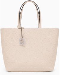 ARMANI EXCHANGE - Borsa Shopper Con Logo Allover - Lyst