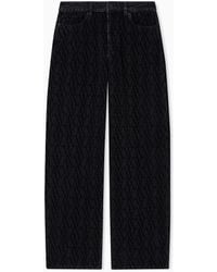 ARMANI EXCHANGE - Relaxed Fit Jeans With Used Effect - Lyst