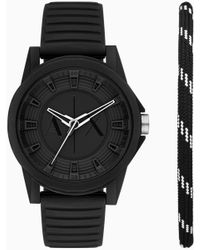 ARMANI EXCHANGE - Rubber Strap Watches - Lyst