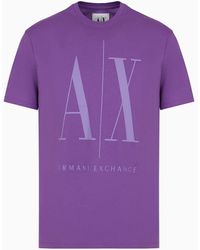 Armani Exchange - Jersey-t-shirt In Normaler Passform - Lyst