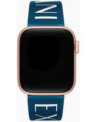 Armani Exchange - Blue Silicone Band For Apple Watch®, 42/44/45/49mm - Lyst