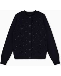 ARMANI EXCHANGE - Regular Fit Cardigan - Lyst