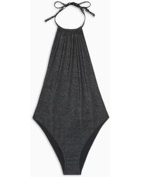 Armani Exchange - Lurex One-piece Swimsuit - Lyst
