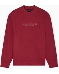 ARMANI EXCHANGE - Sweatshirt Mit Rundhalsausschnitt Und Farblich Abgestimmtem Logo - Lyst
