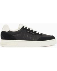 ARMANI EXCHANGE - Urban Leather Sneakers With Suede Inserts - Lyst